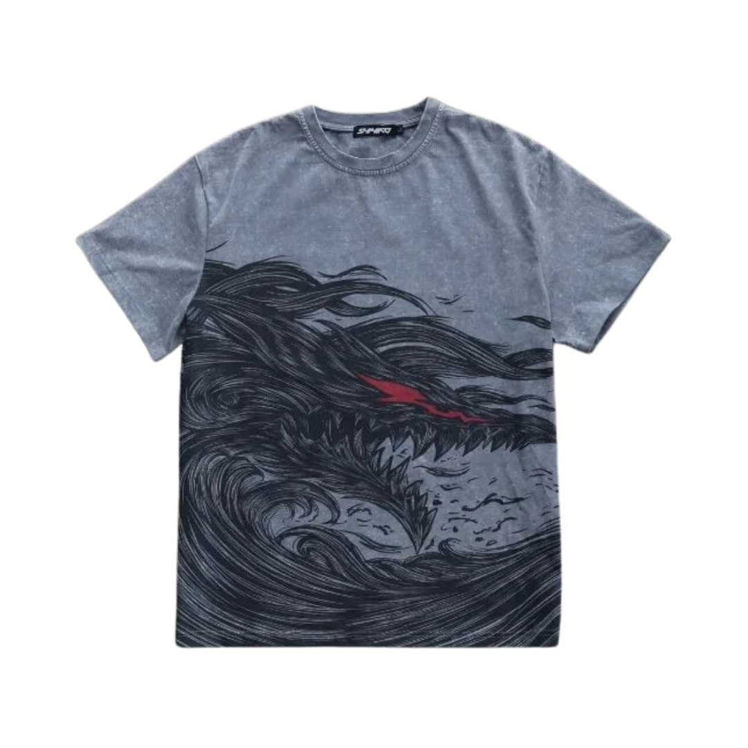 Polera dragon estilo japonés