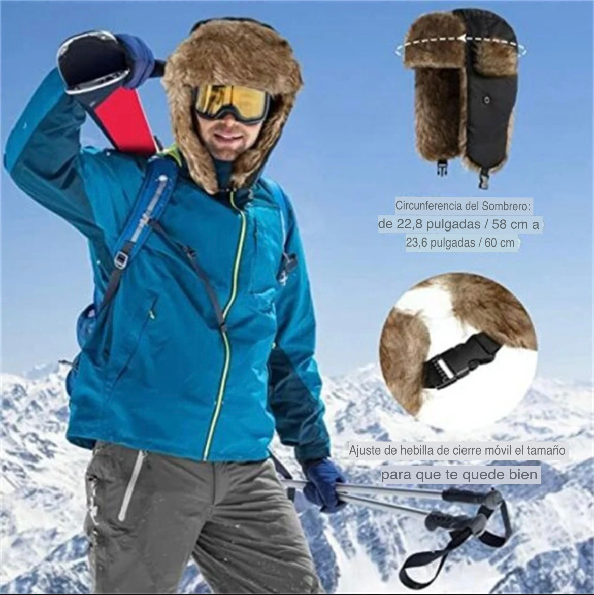 Gorro ruso de esquí
